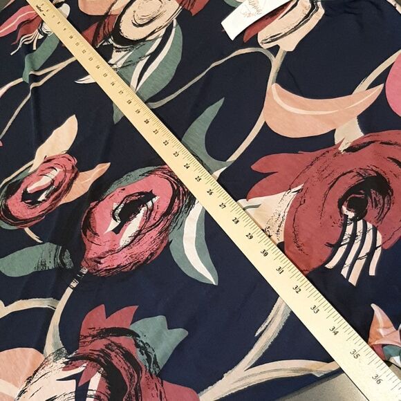 Sew in Love Float on Floral Navy with Floral Print Bat Wing Blouse  NWT - Picture 12 of 13